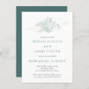 Search for green and white rehearsal dinner invitations Simple