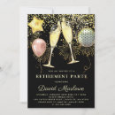 Search for gold foil confetti invitations Retirement party