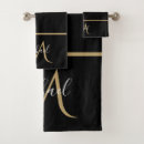 Search for luxury bath towels Black and gold