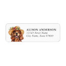 Search for cocker spaniel return address labels Puppy