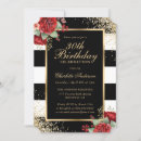 Search for red and black 30th birthday invitations Elegant