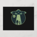 Search for alien abduction postcards Spaceship