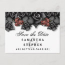 Search for red black and white save the dates Gothic