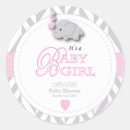 Search for pink grey elephants baby shower stickers Cute