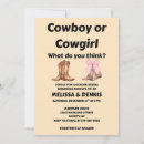 Search for cowboy gender reveal invitations Baby shower