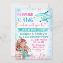 Search for shark or mermaid invitations Under the sea