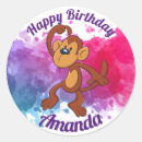 Search for happy birthday monkey stickers Cartoon