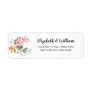 Search for simple floral return address labels Blush pink