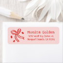 Search for red bow return address labels Doodle