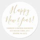 Search for happy new year gold stickers Typography