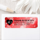 Search for ruby wedding anniversary return address labels Elegant
