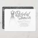 Search for silver white bridal shower invitations Glitter