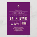 Search for party bar bat mitzvah invitations Purple