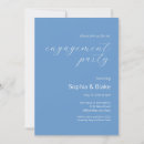 Search for blue engagement party invitations Calligraphy script