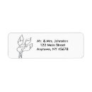 Search for black and white flowers return address labels Lily