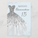 Search for blue and silver quinceanera invitations Princess