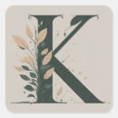 Search for monogram letter k stickers Leaves