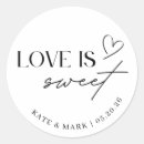 Search for candy wedding stickers A sweet thank you