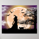 Search for cat full moon posters Witch