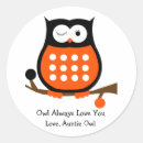 Search for orange owl stickers Halloween