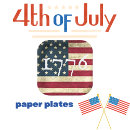 Search for red white blue stars patriotic paper plates Vintage