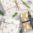 Search for brown and white christmas wrapping paper Snowflakes
