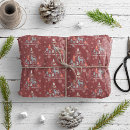 Search for red snowflake wrapping paper Scandinavian