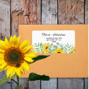 Search for sunflower wedding return address labels Nature