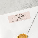 Search for dusty pink return address labels Calligraphy