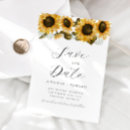 Search for sunflower wedding save the dates Botanical