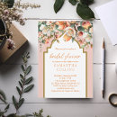 Search for peach and gold bridal shower invitations For her