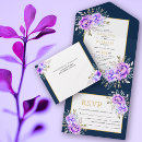 Search for navy and purple wedding invitations All in one