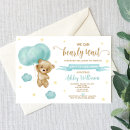 Search for bear baby shower invitations Blue
