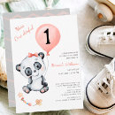 Search for panda birthday invitations Girly