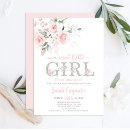 Search for blush baby girl shower invitations Blush pink floral