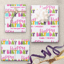Search for happy birthday wrapping paper colourful