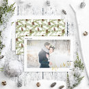 Search for greenery christmas wedding announcement cards Mr and mrs