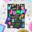Search for trampoline birthday invitations Chalkboard