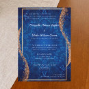 Search for rose gold and navy blue wedding invitations Traditional