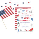 Search for americans invitations Red white and blue