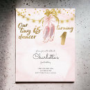 Search for dancer birthday invitations Gold