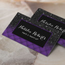 Search for purple pattern business cards Makeup artist