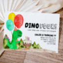 Search for dinosaur 4th birthday invitations Stomp chomp roar