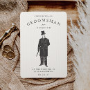 Search for vintage hat cards invites groomsmen