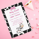 Search for cow print party invitations Farm