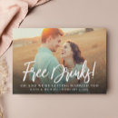 Search for free drinks save the dates Typography