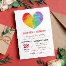 Search for gay pride wedding invitations Rainbow heart