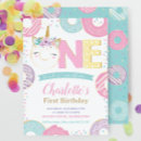 Search for unicorn doughnut birthday invitations For kids