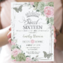 Search for silver and green sweet 16 invitations Teen girl