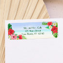 Search for red hibiscus return address labels Beach